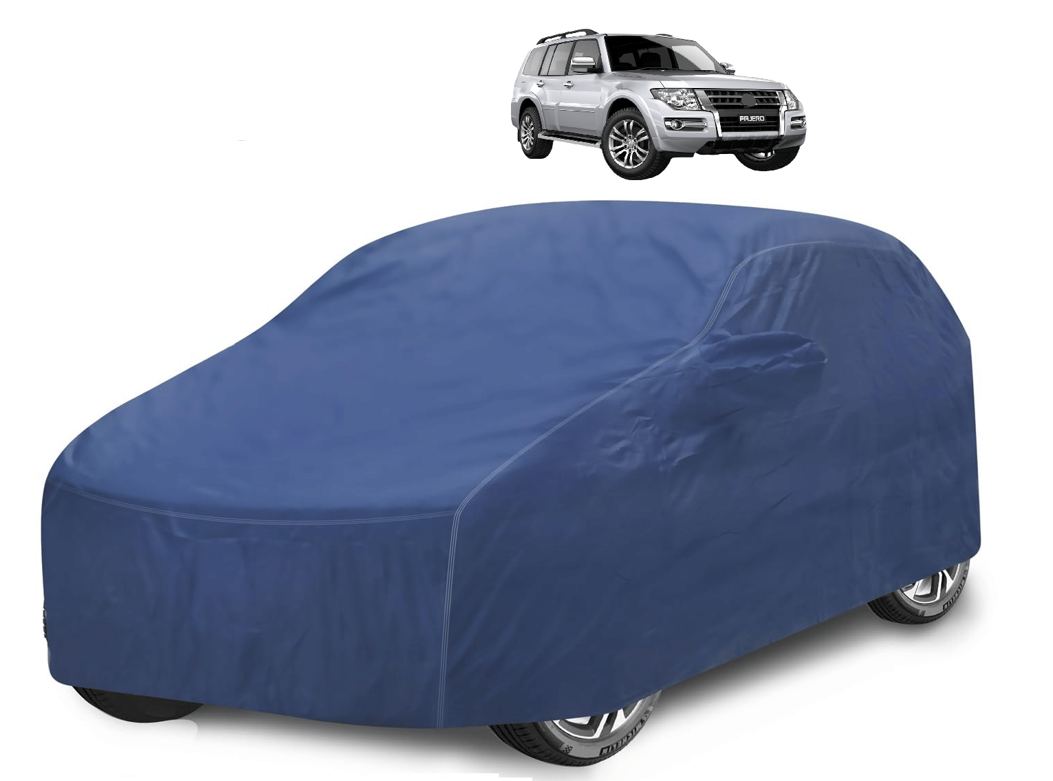 Auto Hub Car Body Cover for Mitsubishi All Car Models With Mirror Pocket ( Pack of 1 ) , Blue Auto Hub Car Body Cover for Mitsubishi All Car Models With Mirror Pocket ( Pack of 1 ) , Blue