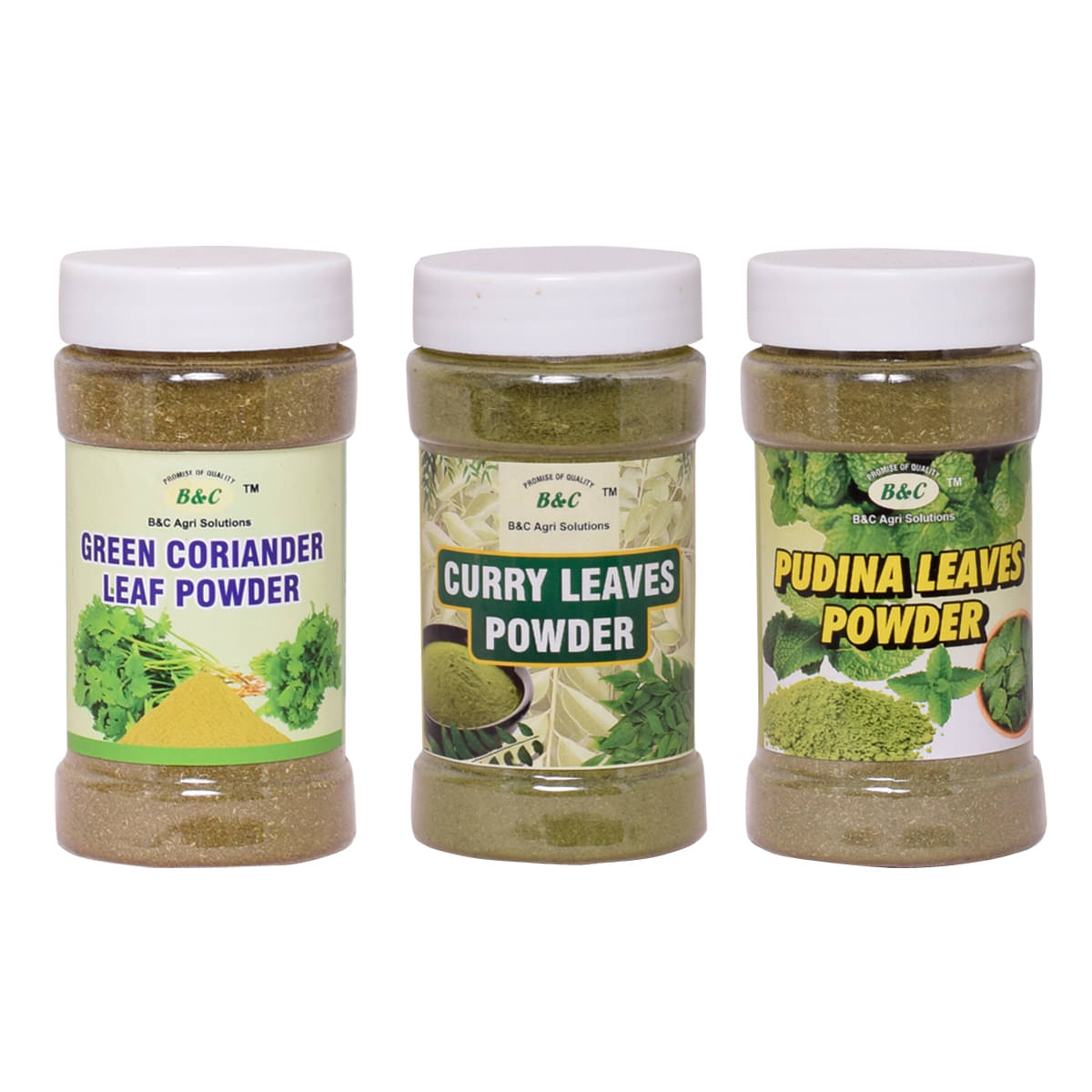 B & C Agri Solutions Coriander Powder + Curry Leaves Powder + Mint Leaves Powder 75 gm Pack of 3 B & C Agri Solutions Coriander Powder + Curry Leaves Powder + Mint Leaves Powder 75 gm Pack of 3