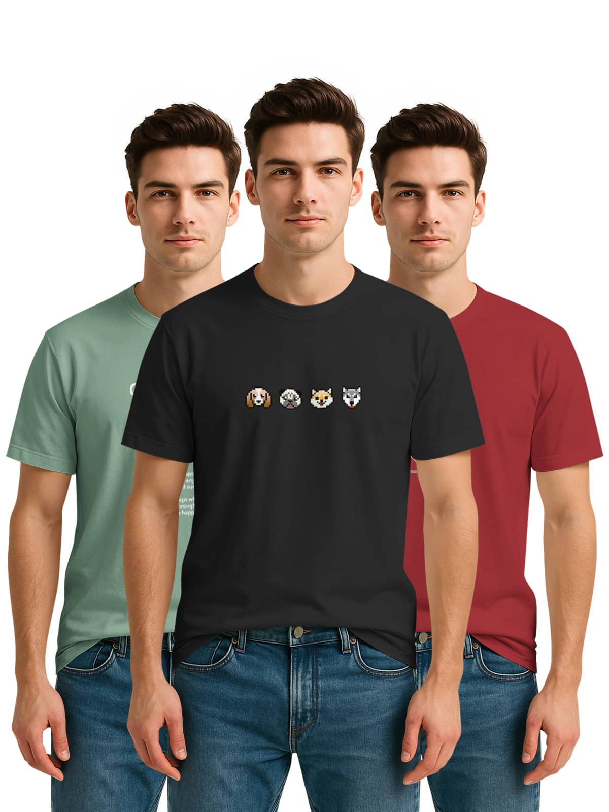     			BULLMER Men Cotton Blend Regular Fit Printed T-Shirt ( Multicolor )