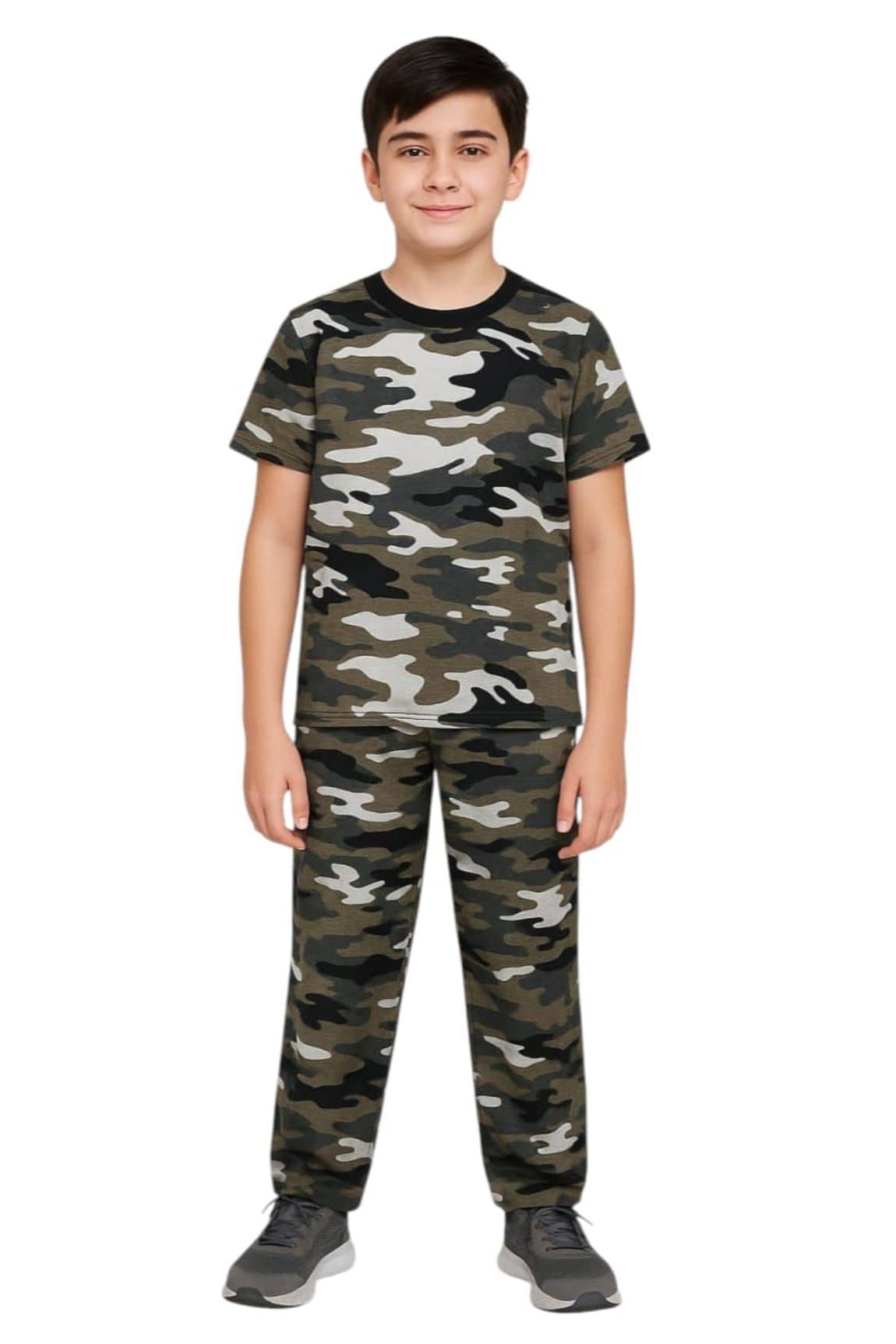 COOLTEES4U Pack of 1 Unisex Cotton Blend T-Shirt & Trackpants Set ( Multicolor )