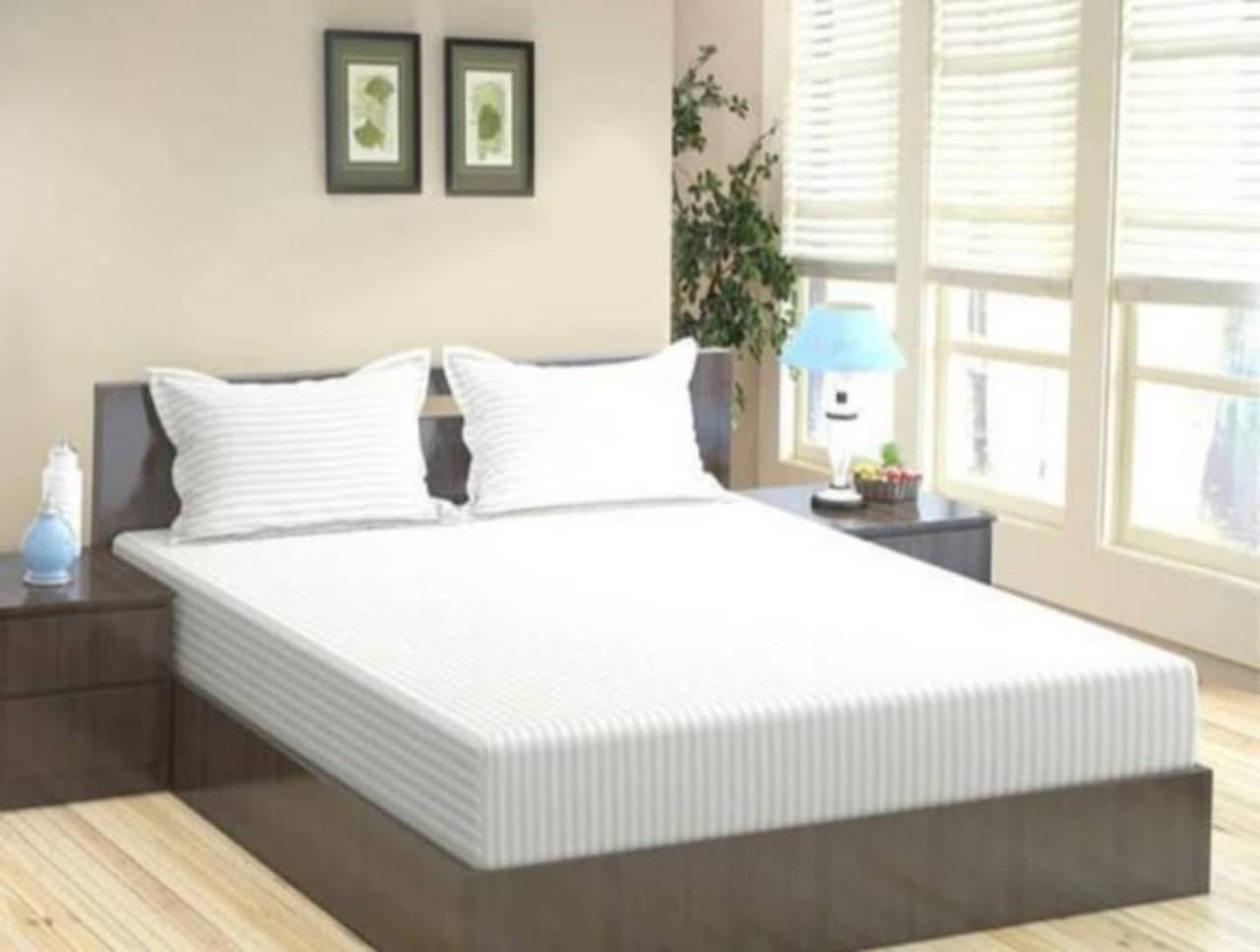 CottonDreamz Poly Cotton 1 Double King Bedsheet with 2 Pillow Covers ( White )     			CottonDreamz Poly Cotton 1 Double King Bedsheet with 2 Pillow Covers ( White )