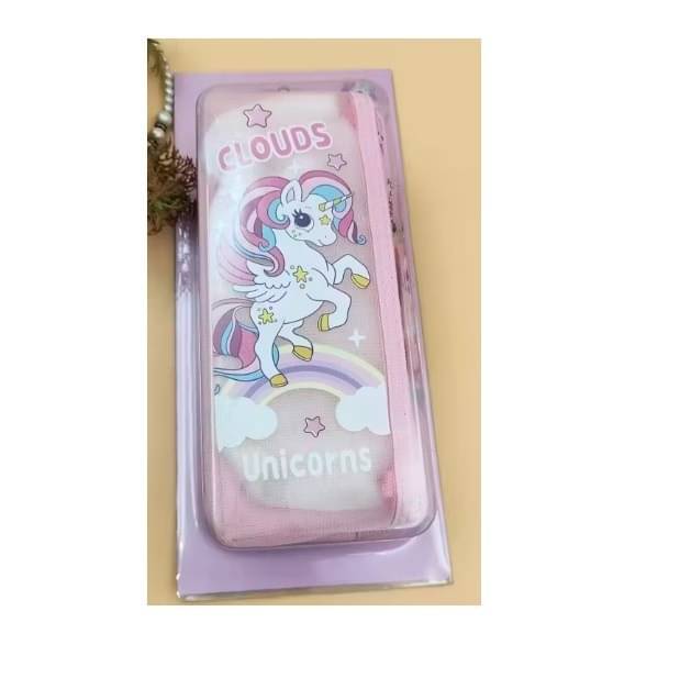     			Eclet 1pc Unicorn Pouch for Stationary,Cosmetics Make Up Unique Design with Attractive Colours Art Artificial Leather Pencil Box  (Set of 1, Multicolor)