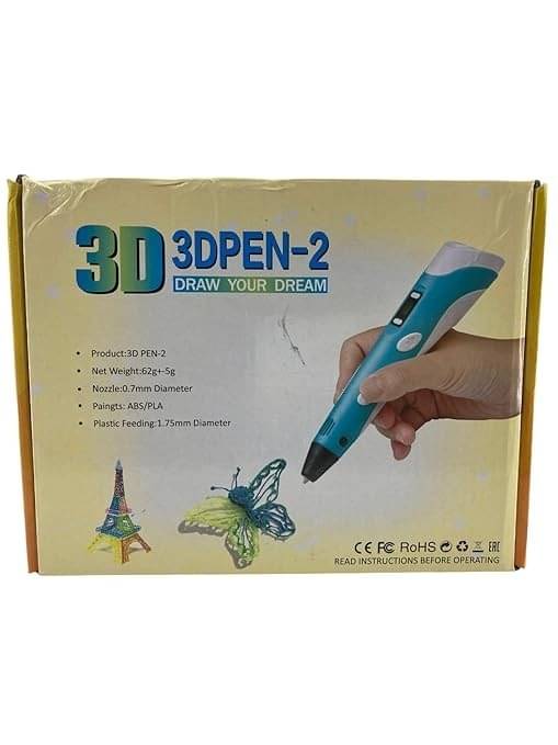     			Eclet 3D Pen Professional 3D Printing Drawing Pen with 3 x 1.75mm PLA Filament for Creative Modelling, Project and Education Purpose Pack of 1(Random Color)