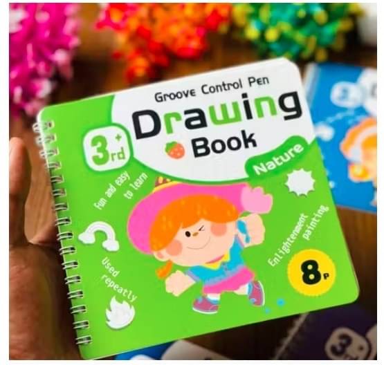 Eclet Pack of 4pc Magic Drawing Book for Kids Reusable Art Craft Practice Workbook A5 Diary unruled 64 Pages (Multicolor)Set of 1 Eclet Pack of 4pc Magic Drawing Book for Kids Reusable Art Craft Practice Workbook A5 Diary unruled 64 Pages (Multicolor)Set of 1