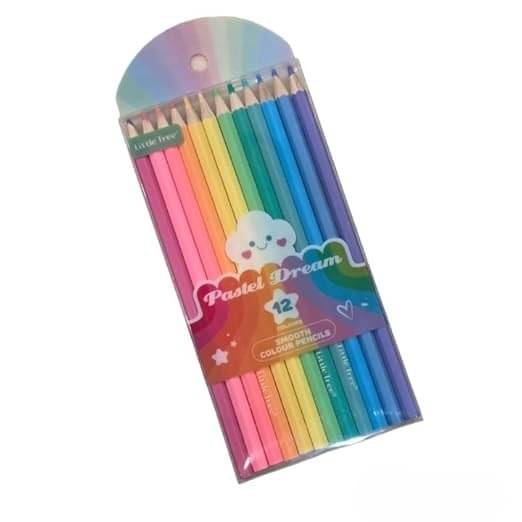     			Eclet Rainbow Colored Pencils,12pcs Wooden Pencils For Kids Drawing,Coloring triangular Shaped Color Pencils  (Set of 1, Multicolor)