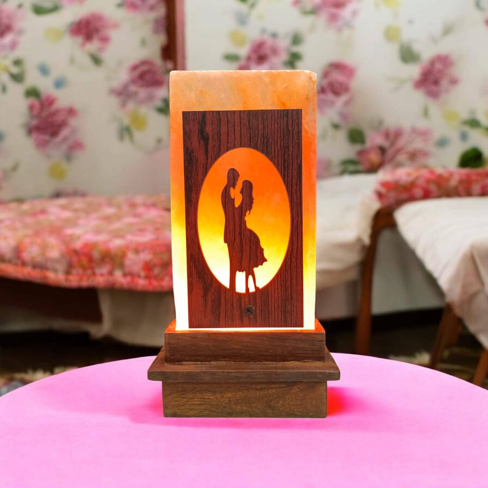 GLOBAL AROMA Orange Himalayan Salt Table Lamp ( Pack of 1 ) GLOBAL AROMA Orange Himalayan Salt Table Lamp ( Pack of 1 )