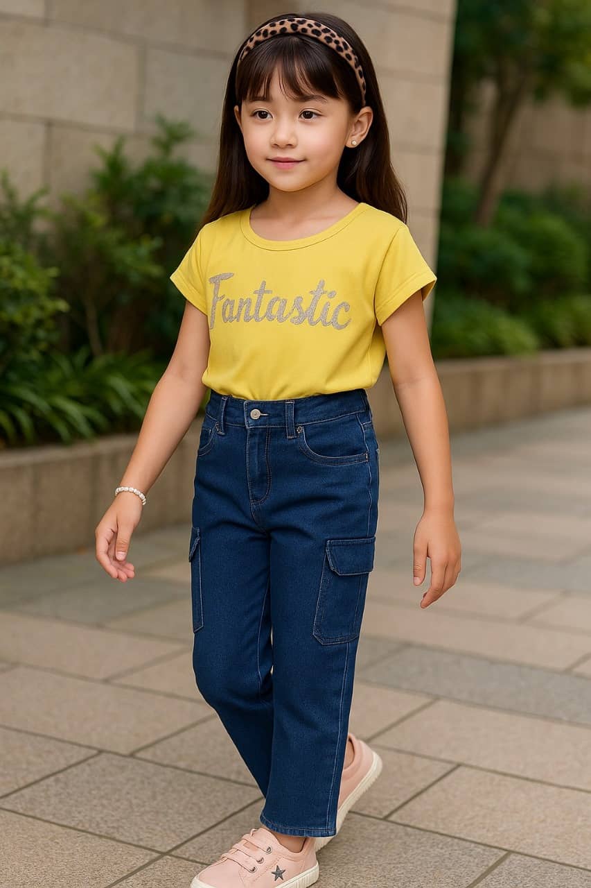 ICONIC ME Girls Denim Jeans ( Pack of 1 , Dark Blue ) - Jeans | Buy online on ZillyBuy