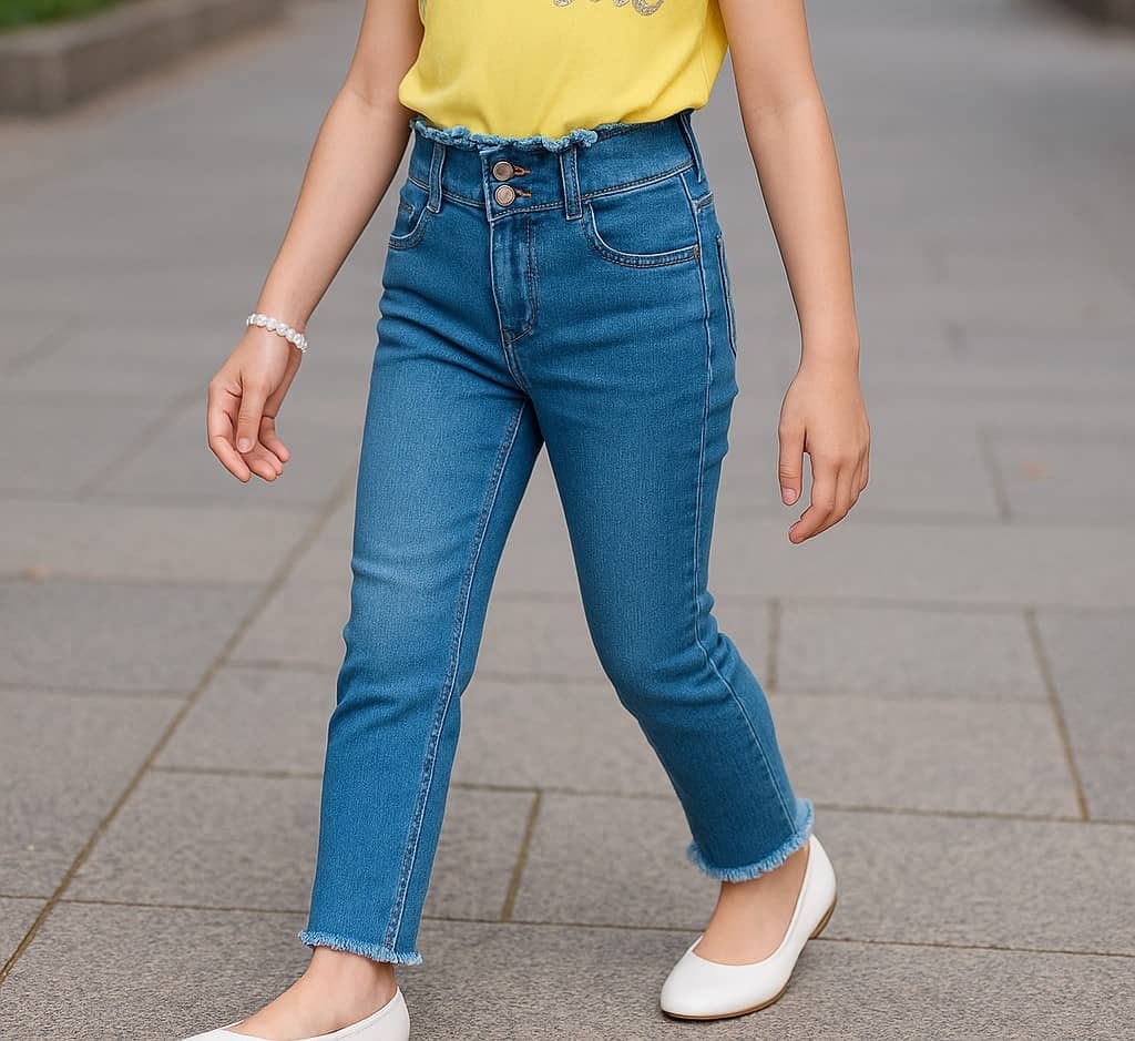 ICONIC ME Girls Denim Jeans ( Pack of 1 , Sky Blue ) - Jeans | Buy online on ZillyBuy