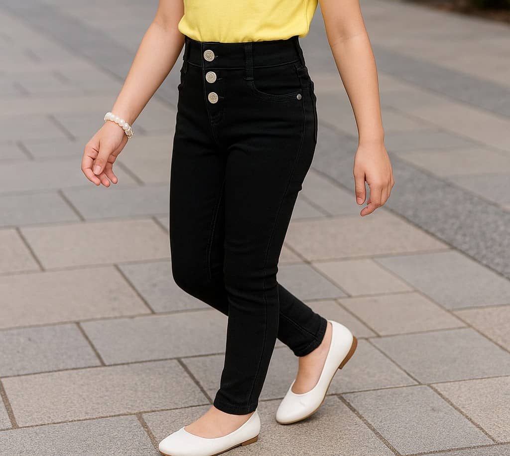 ICONIC ME Girls Denim Jeans ( Pack of 1 , Black ) - Jeans | Buy online on ZillyBuy