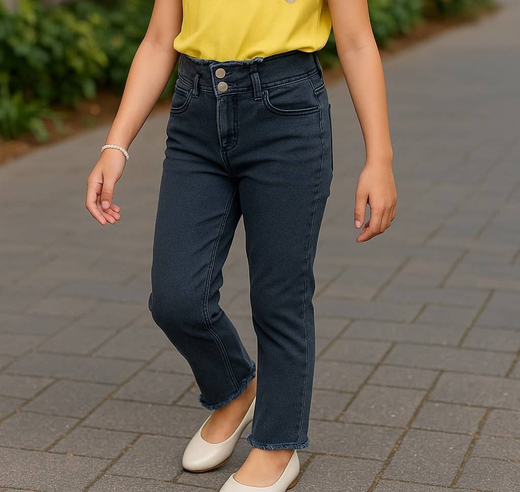 ICONIC ME Girls Denim Jeans ( Pack of 1 , Grey ) - Jeans | Buy online on ZillyBuy