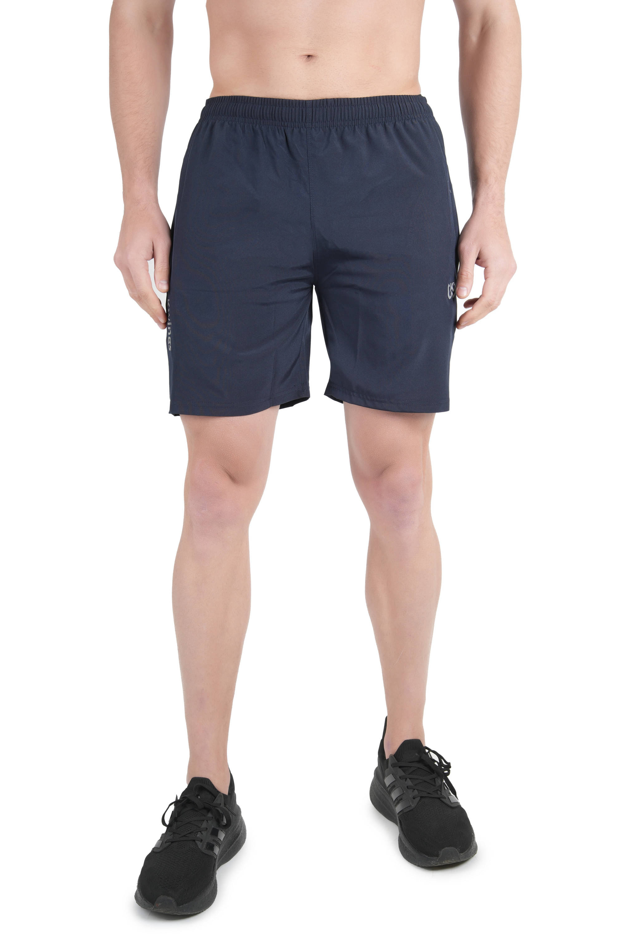 KWINGS Navy Lycra Men's Gym Shorts ( Pack of 2 ) KWINGS Navy Lycra Men's Gym Shorts ( Pack of 2 )
