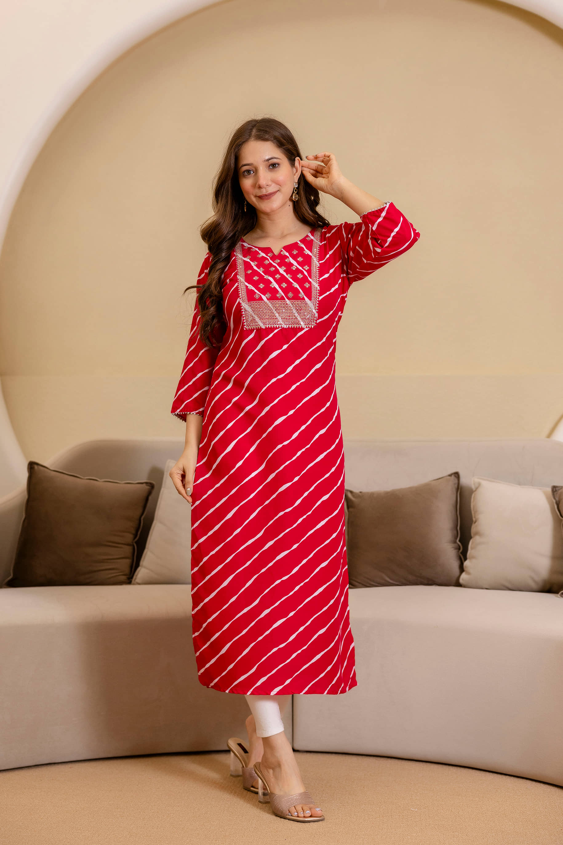 Kapadia Women Rayon Embroidered Straight Kurti ( Multicolor ) - Kurtis, Tunics | Buy online on ZillyBuy