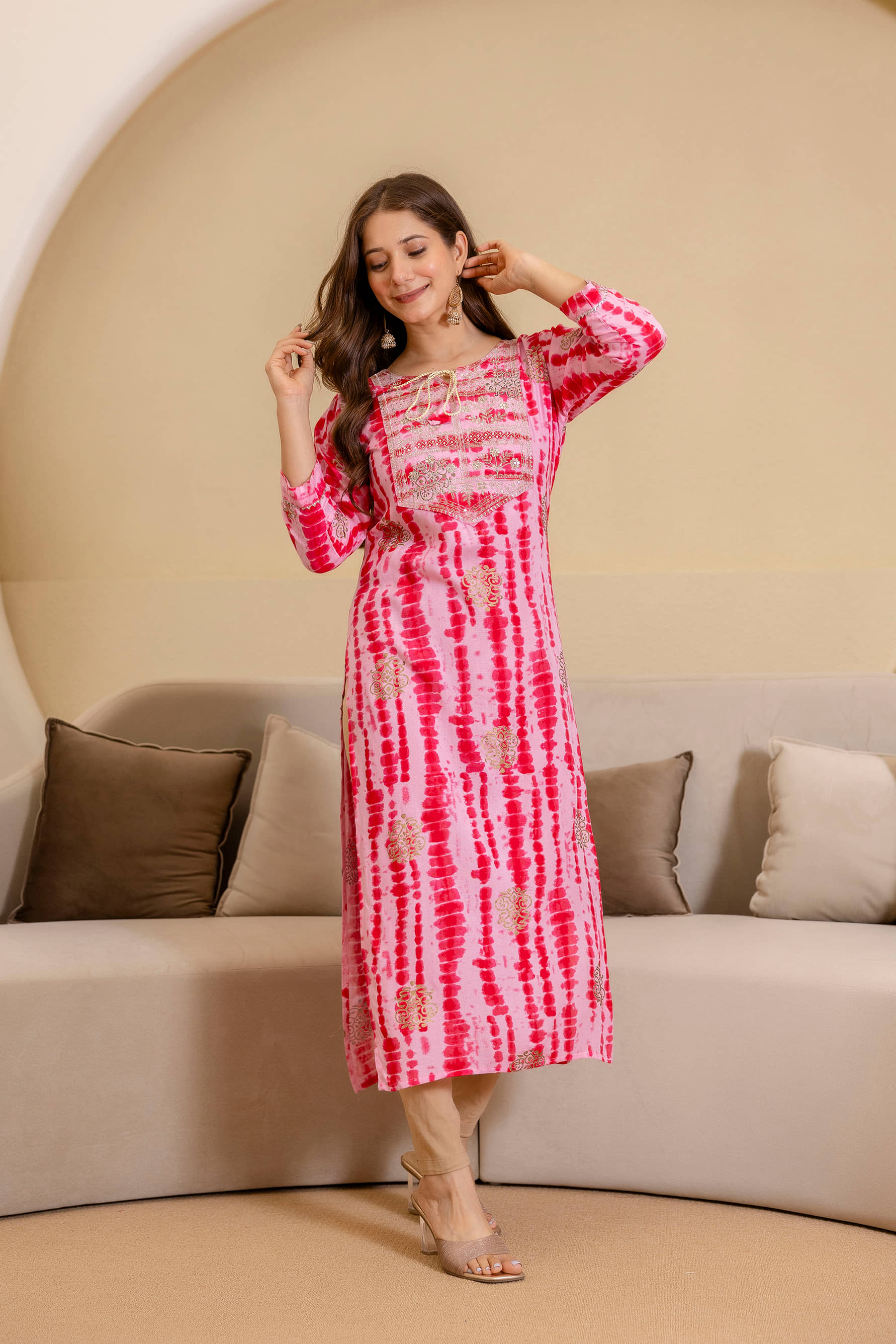 Kapadia Women Rayon Embroidered Straight Kurti ( Multicolor ) - Kurtis, Tunics | Buy online on ZillyBuy