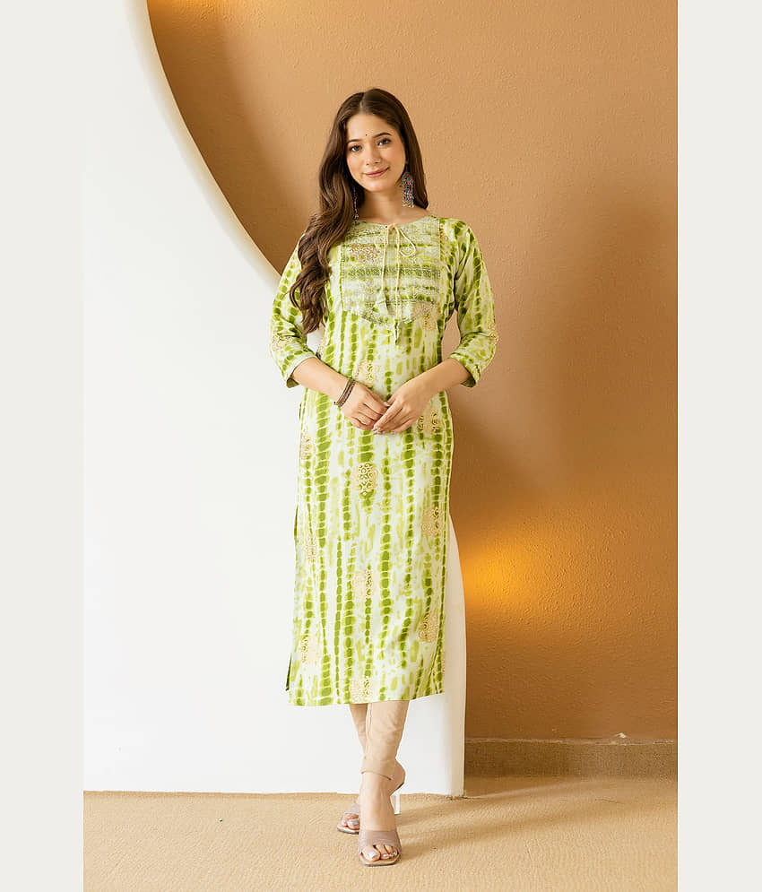 Kapadia Women Rayon Embroidered Straight Kurti ( Multicolor ) - Kurtis, Tunics | Buy online on ZillyBuy