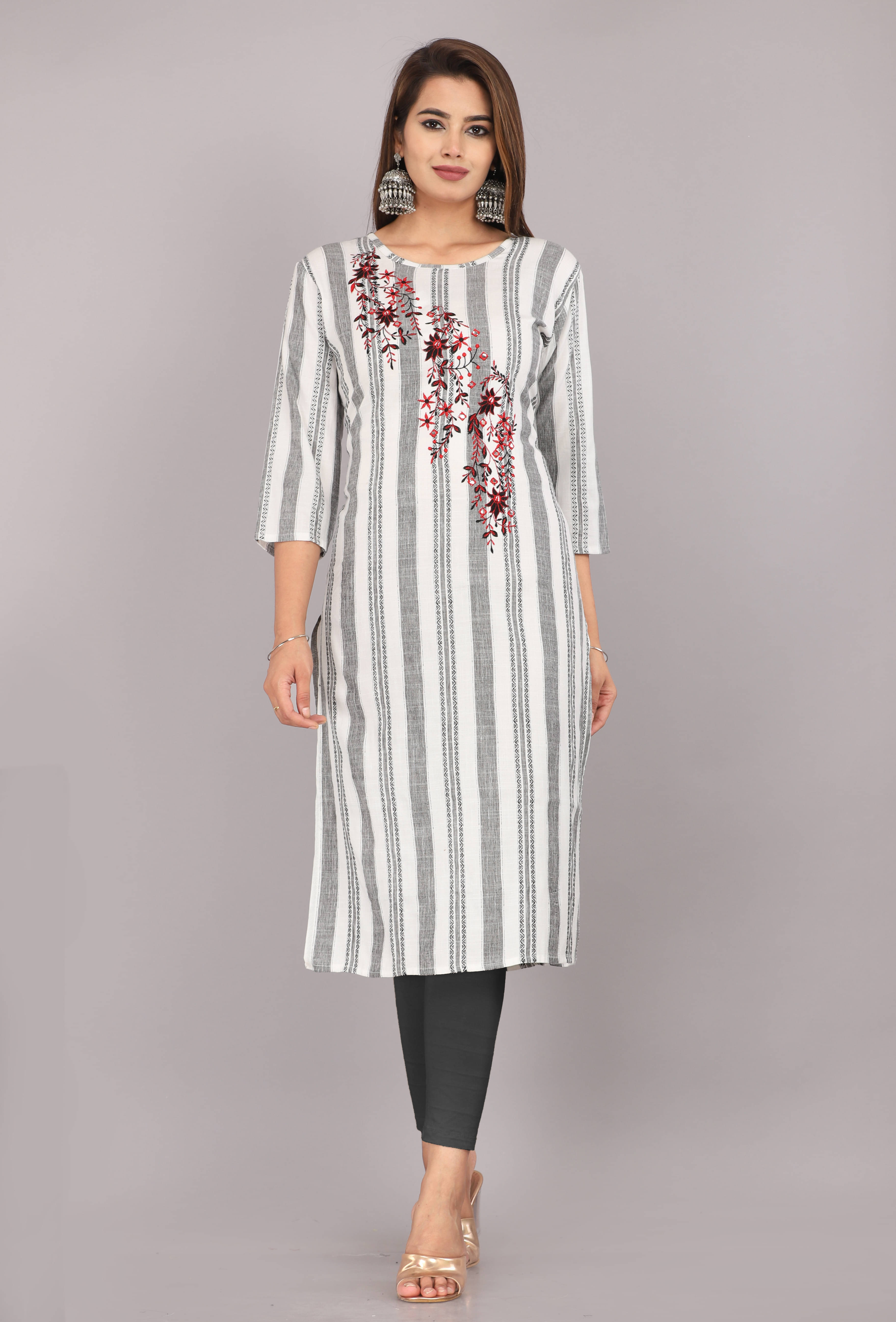     			Mehsoos Fashion Women Cotton Solid Straight Kurti ( Multicolor )