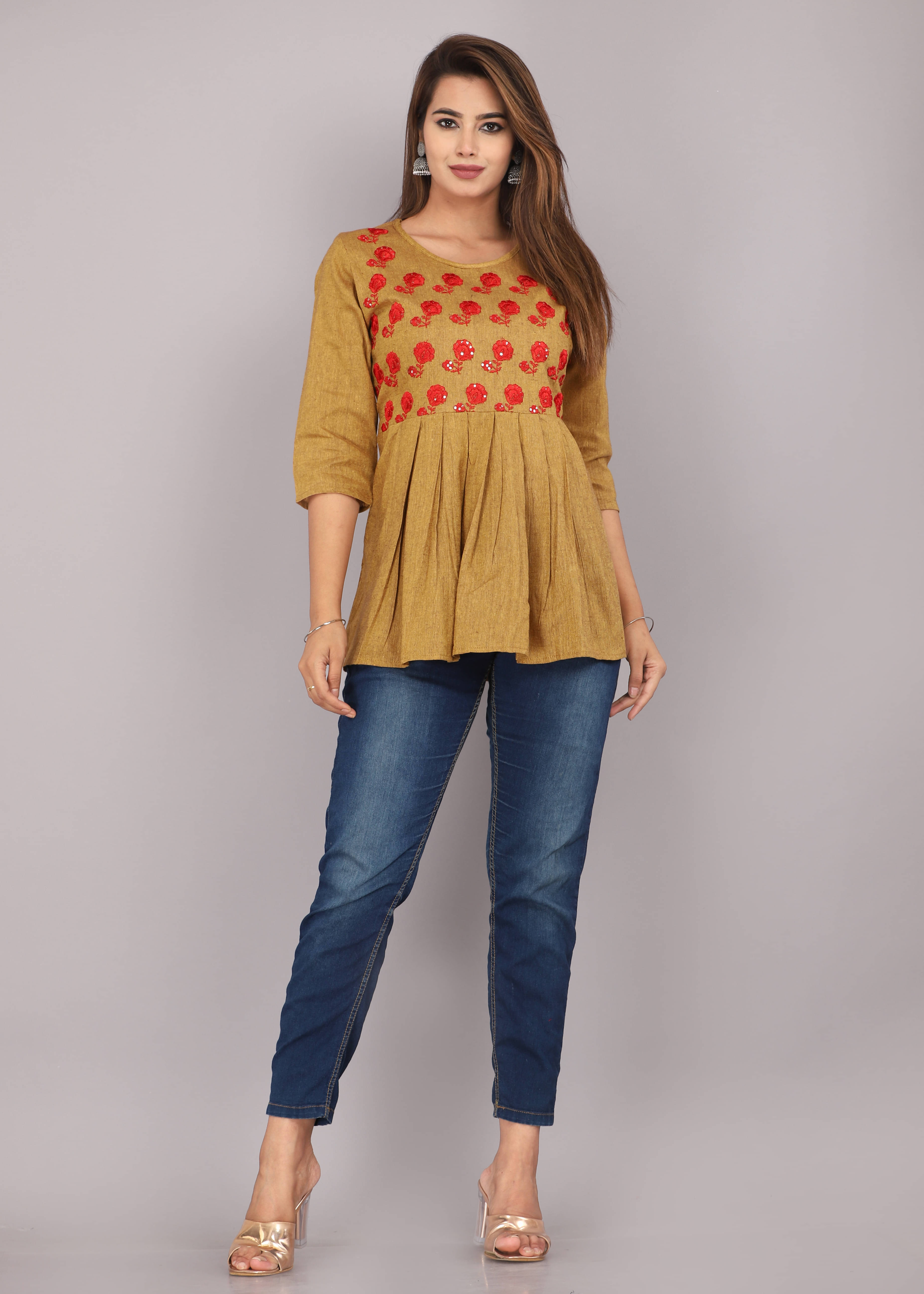     			Mehsoos Fashion Women's Cotton Tunic ( Yellow )