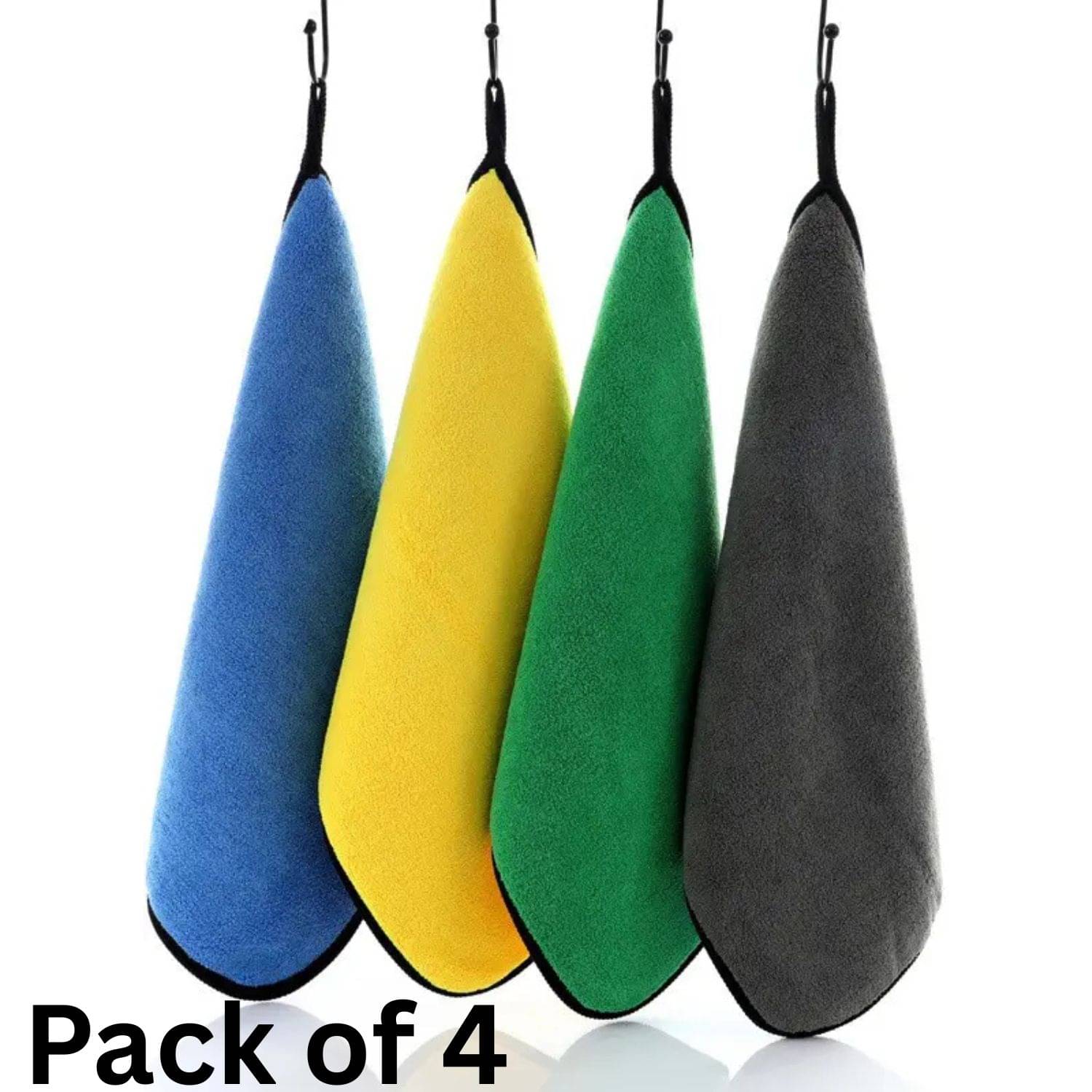     			Microfiber Cloth 800 Gsm - Pack of 3(30X40 cm)-Comes in Random Colours, Multi-Purpose cleaning cloth/Towel, microfiber towels for cars, car cleaning cloth, car washing cloth, drying towel, car towel, car cleaning cloth, glass cleaning cloth