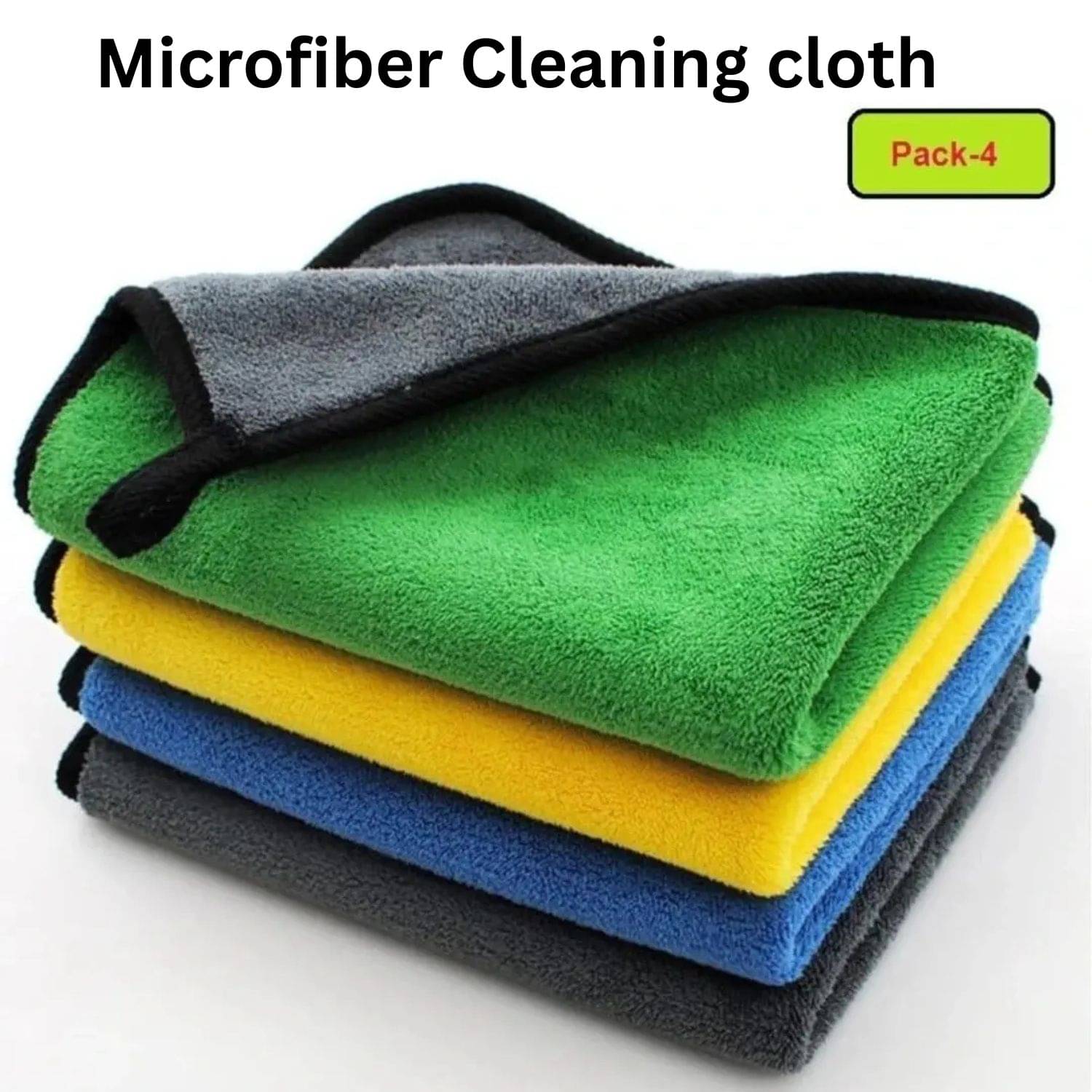     			Microfiber Cloth 800 Gsm - Pack of 3(30X40 cm)-Comes in Random Colours, Multi-Purpose cleaning cloth/Towel, microfiber towels for cars, car cleaning cloth, car washing cloth, drying towel, car towel, car cleaning cloth, glass cleaning cloth