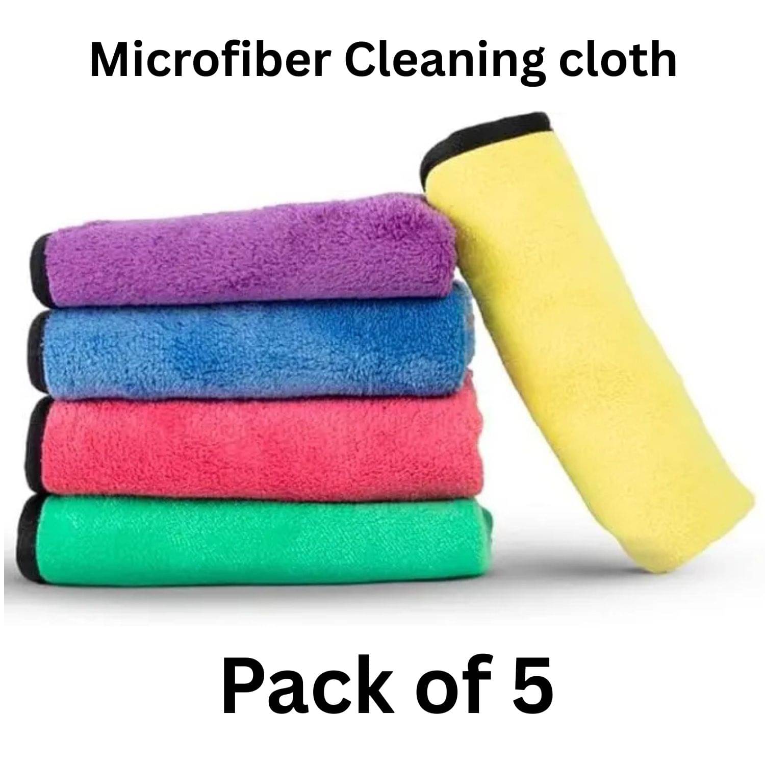    			Microfiber Cloth 800 Gsm - Pack of 3(30X40 cm)-Comes in Random Colours, Multi-Purpose cleaning cloth/Towel, microfiber towels for cars, car cleaning cloth, car washing cloth, drying towel, car towel, car cleaning cloth, glass cleaning cloth