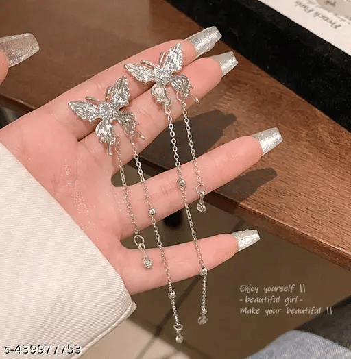     			Opus Gems White Drop Earrings ( Pack of 1 )