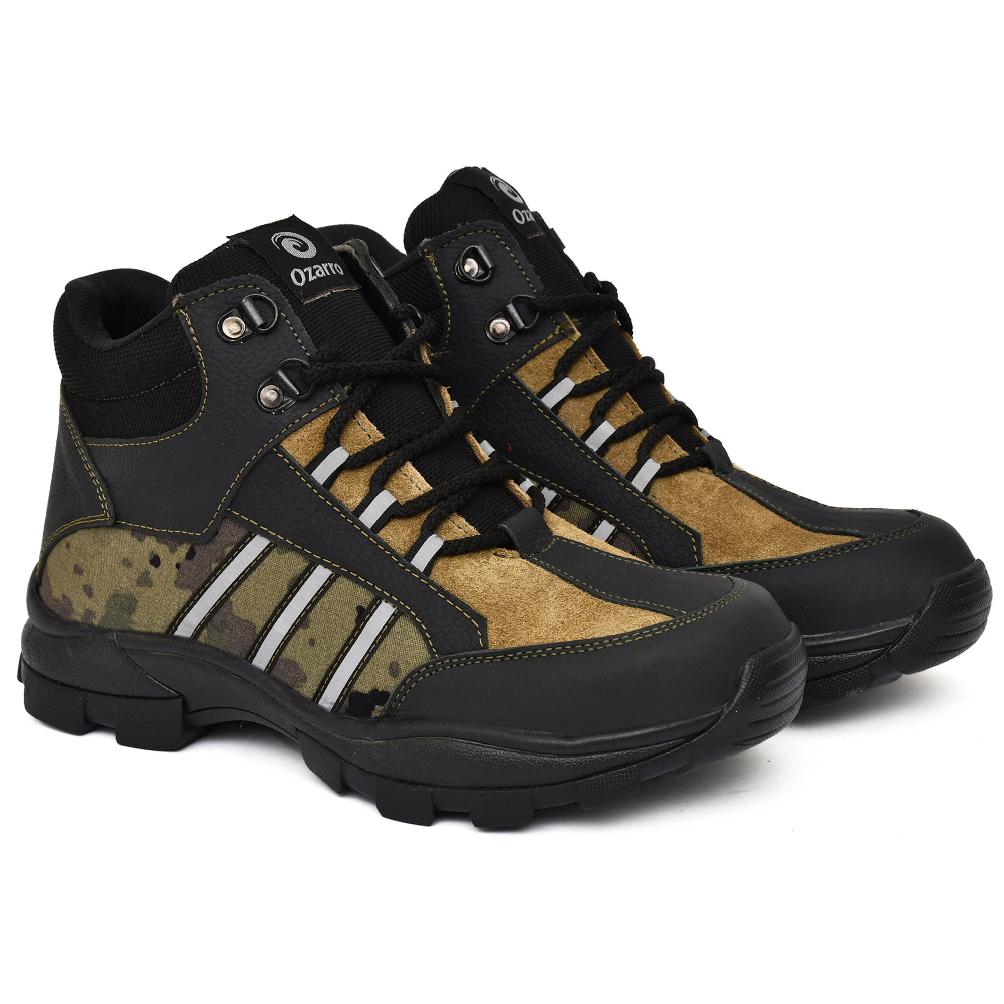     			Ozarro Derby Black Safety Shoes