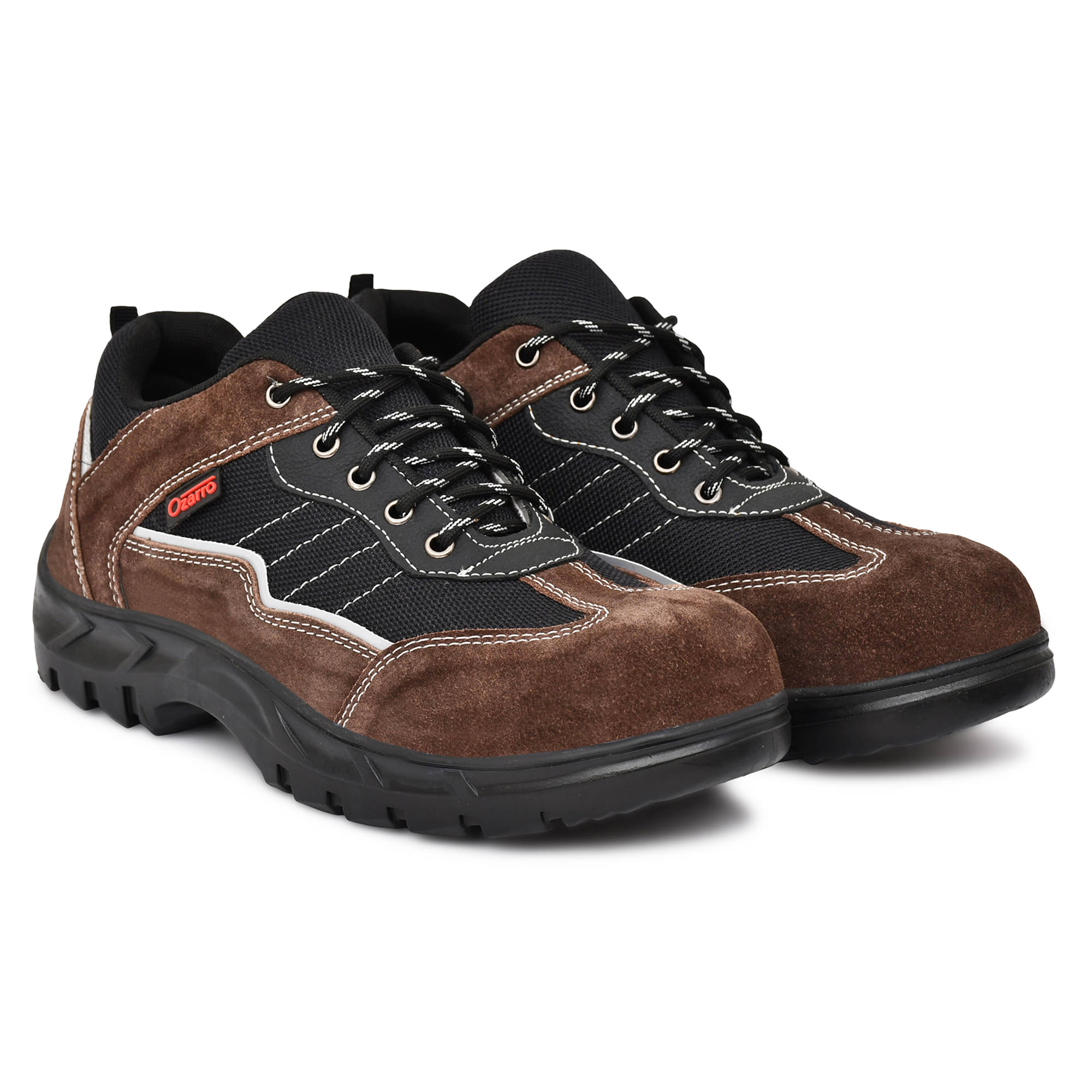     			Ozarro Derby Brown Safety Shoes