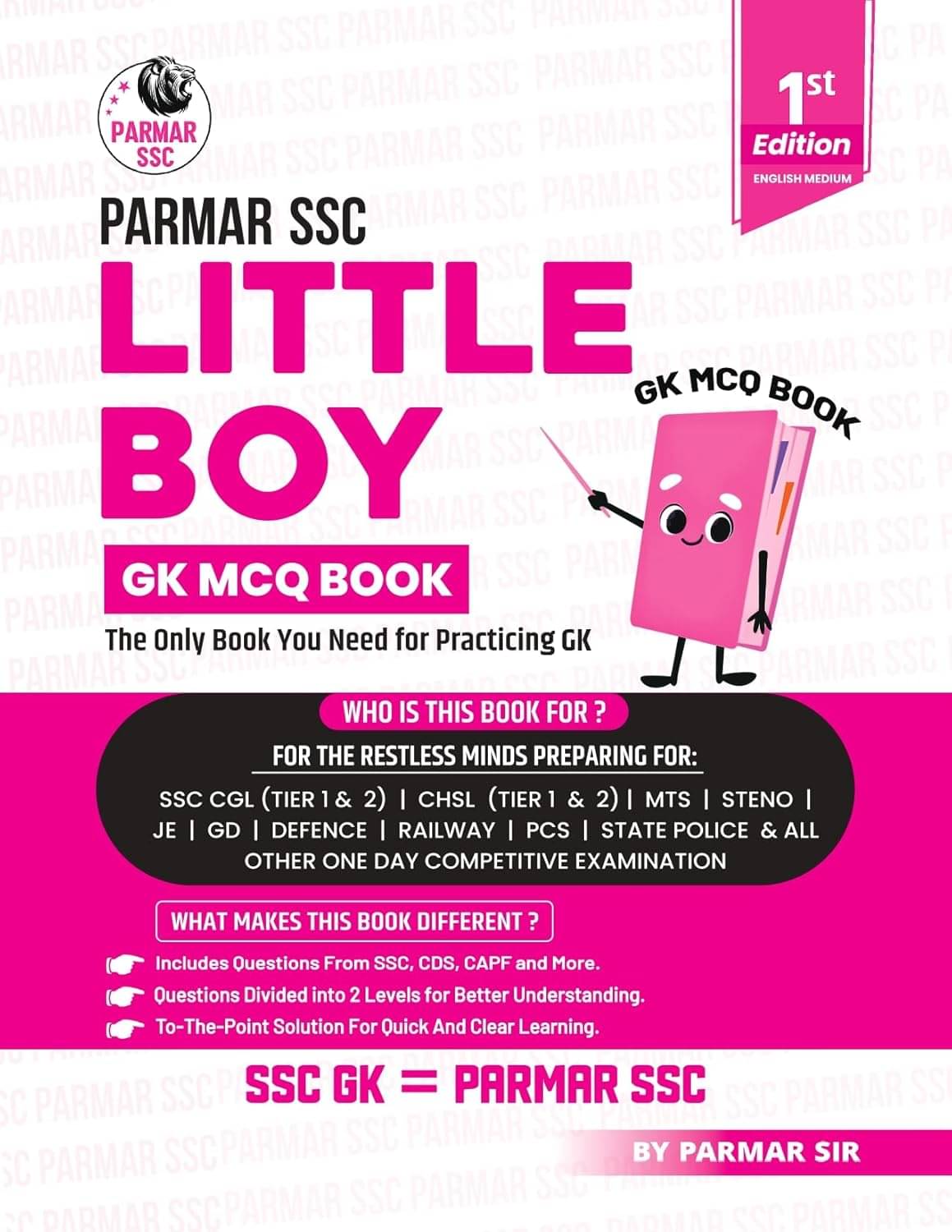     			Parmar SSC Little Boy | GK MCQ Book For Practicing GK | English Medium | 1st Edition, 2025 | Useful For SSC CGL and CHSL (Tier 1 & 2) | CPO | MTS | Steno | Selection Post | JE | GD | Defence | Railway | PCS | State Police
