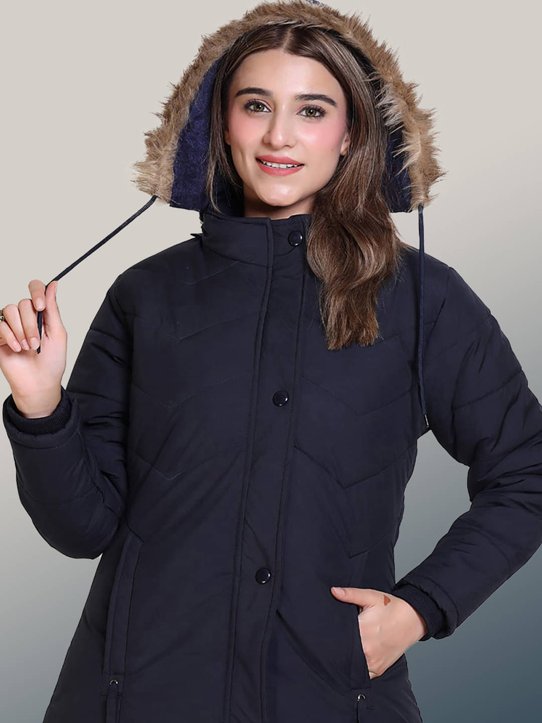 RIGHT DECISION - Polyester Blend Blue Hooded Jackets Pack of 1 RIGHT DECISION - Polyester Blend Blue Hooded Jackets Pack of 1