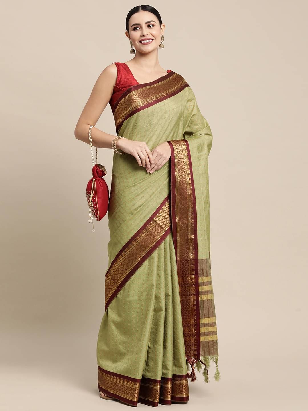 Rangtulika Ethnics Cotton Checks Banarasi saree With Unstitched Blouse Piece ( LightGreen ) Rangtulika Ethnics Cotton Checks Banarasi saree With Unstitched Blouse Piece ( LightGreen )