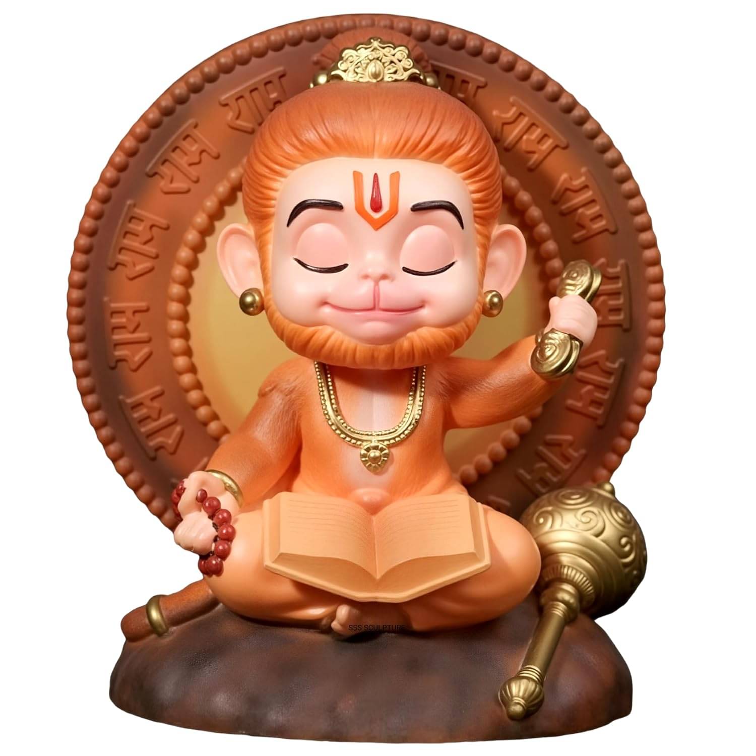     			SSS SCULPTURE Polyresin Lord Hanuman Idol ( 10 cm )