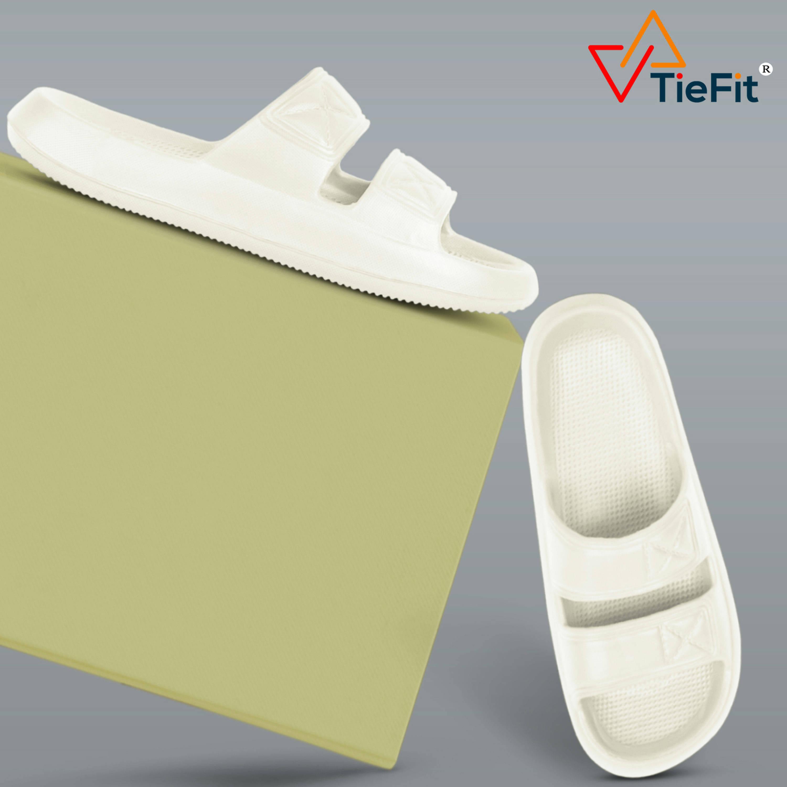     			TieFit Off White Men's Daily Slipper