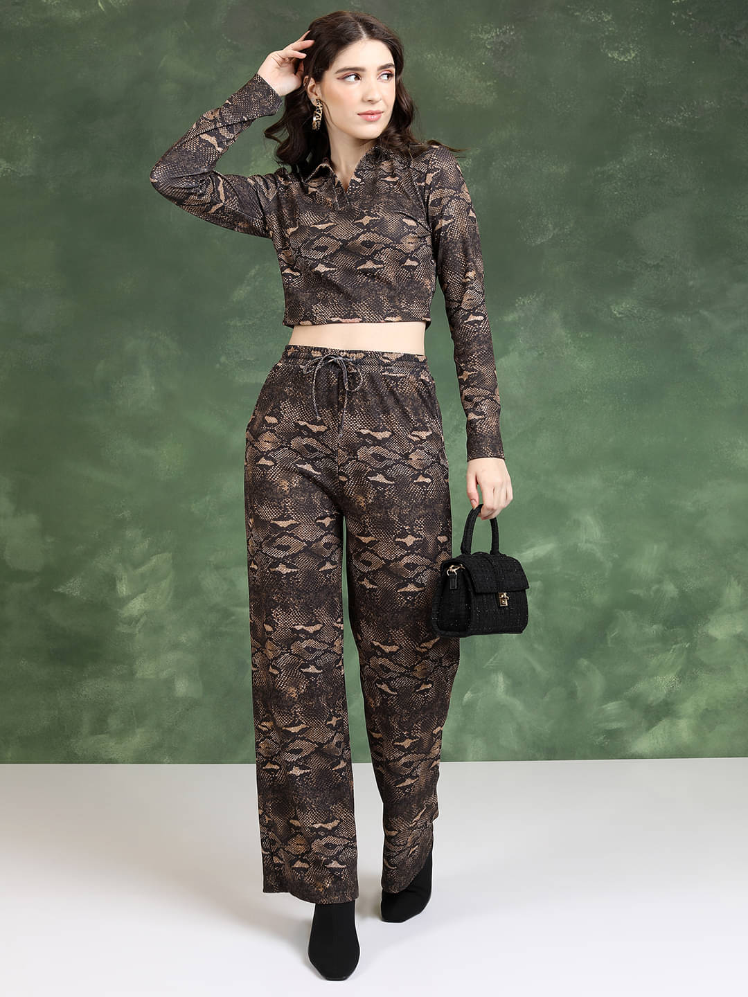 Tokyo Talkies Women Printed Top With Trousers Co-Ord Set ( Multicolor )     			Tokyo Talkies Women Printed Top With Trousers Co-Ord Set ( Multicolor )