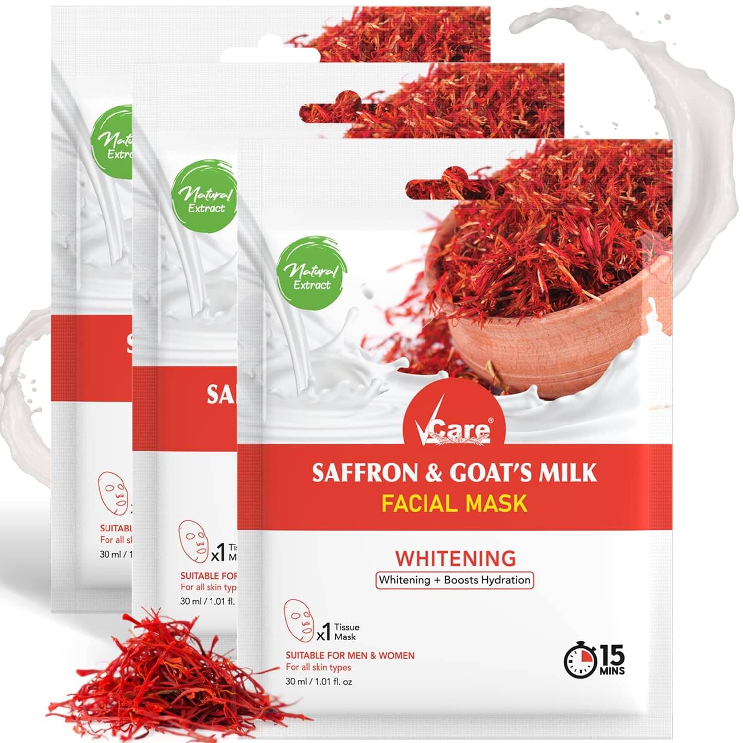     			VCare - Moisturizing Sheet Mask for All Skin Type ( Pack of 3 )