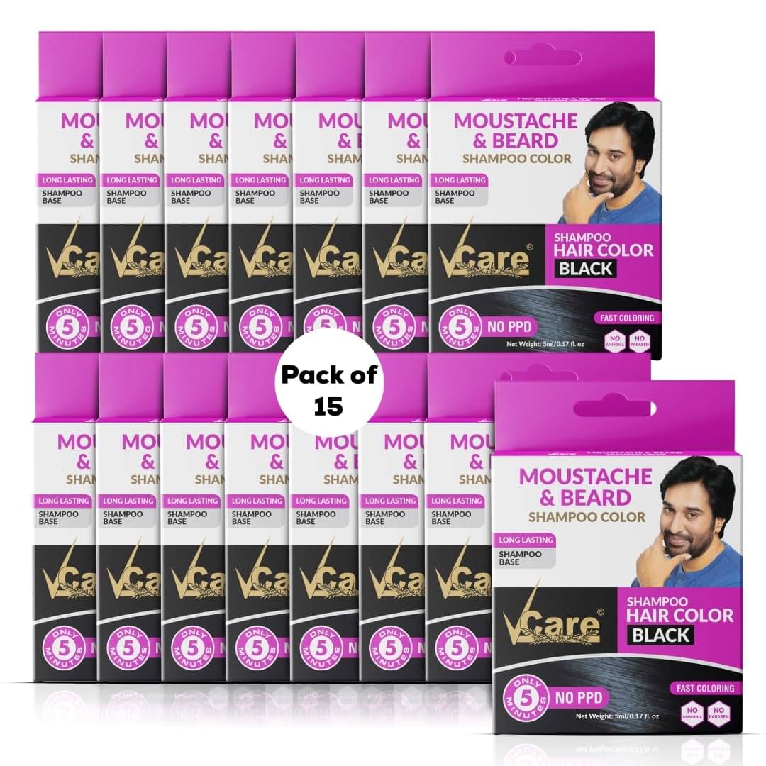 VCare Mustache and Beard Paraben Free Temporary Hair Color 5 mL Black VCare Mustache and Beard Paraben Free Temporary Hair Color 5 mL Black