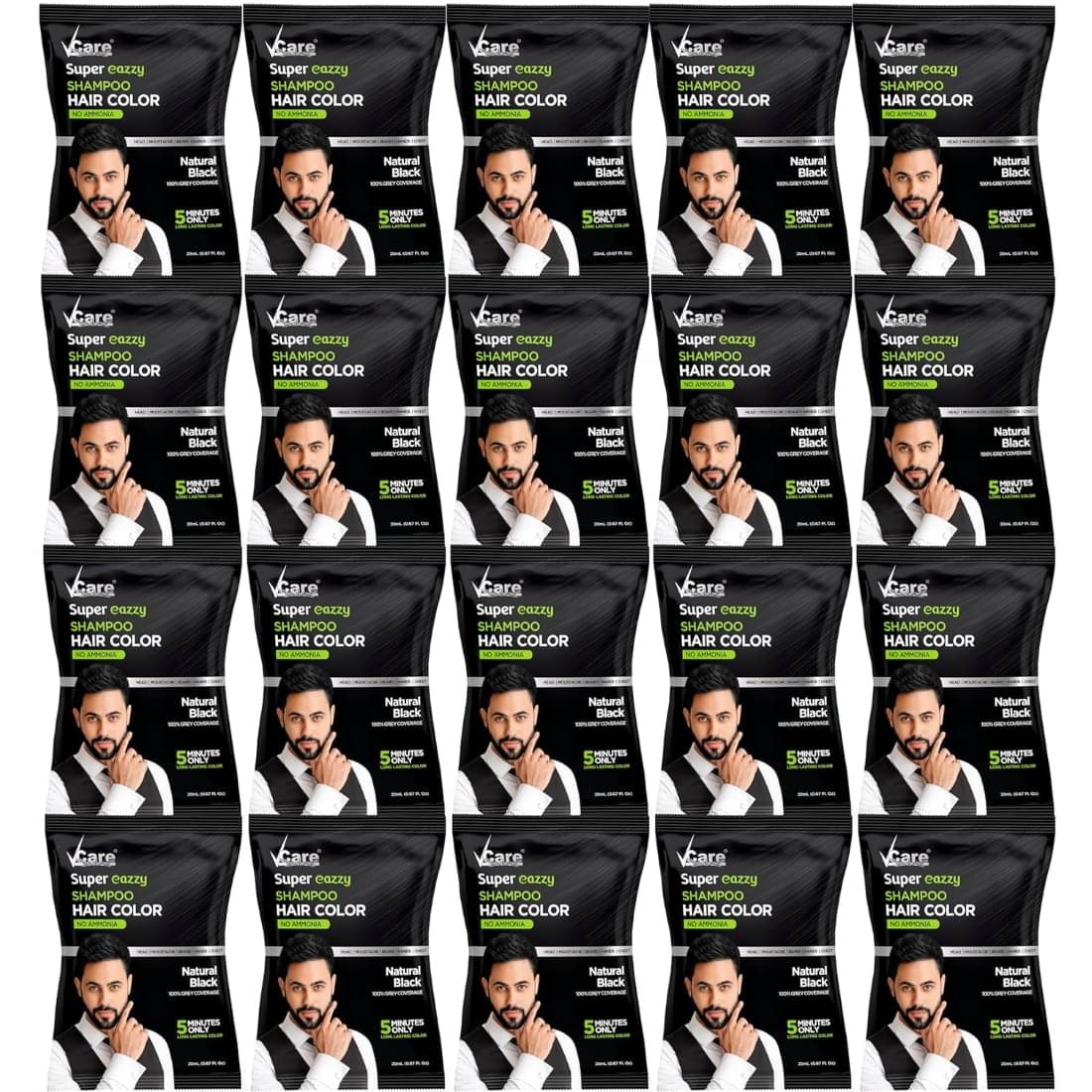     			VCare Super Eazzy Paraben Free Temporary Hair Color 20 mL Black