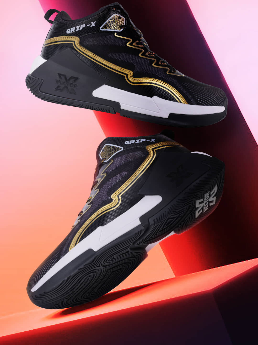 Vector X GRIP-X Sneakers Black Basketball Shoes - Sports Shoes | Buy online on ZillyBuy