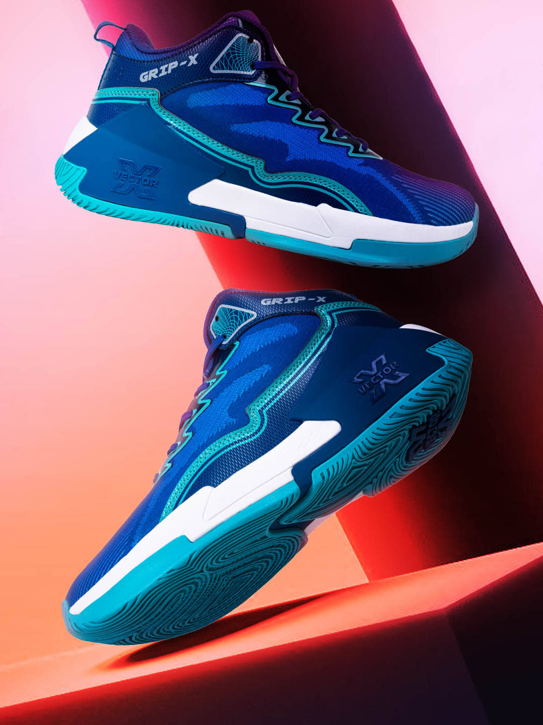 Vector X GRIP-X Sneakers Cyan Blue Basketball Shoes - Sports Shoes | Buy online on ZillyBuy