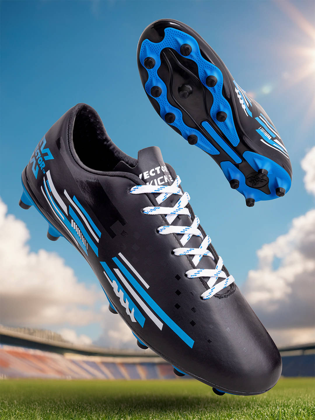 Vector X Target Plus Blue Black Football Shoes Vector X Target Plus Blue Black Football Shoes