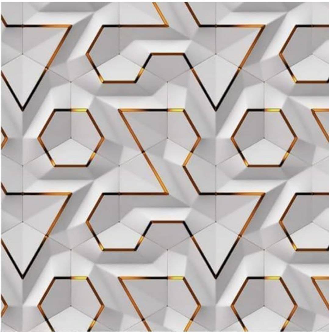     			WRUNJI ,WHITE GEOMETRIC Floral Self-Adhesive Wallpaper PVC Peel & Kitchen & Furniture Makeover(45x500 cm)