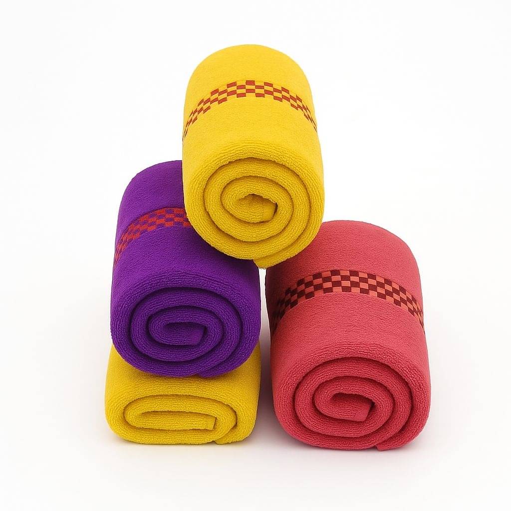     			Welhouse India Cotton Printed Face Towel 301-350 GSM ( Pack of 4 ) - Multicolor