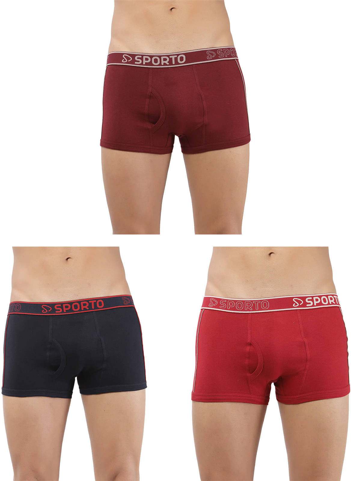     			Amul comfy Pack of 3 Cotton Trunks For Men's ( Multicolor )