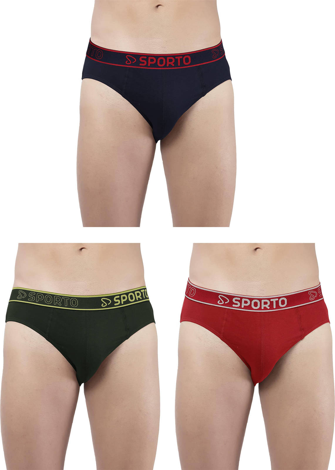 Amul comfy Pack of 3 Cotton Briefs For Men's ( Multicolor )     			Amul comfy Pack of 3 Cotton Briefs For Men's ( Multicolor )