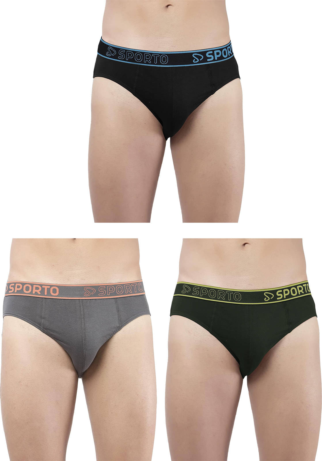     			Amul comfy Pack of 3 Cotton Briefs For Men's ( Multicolor )