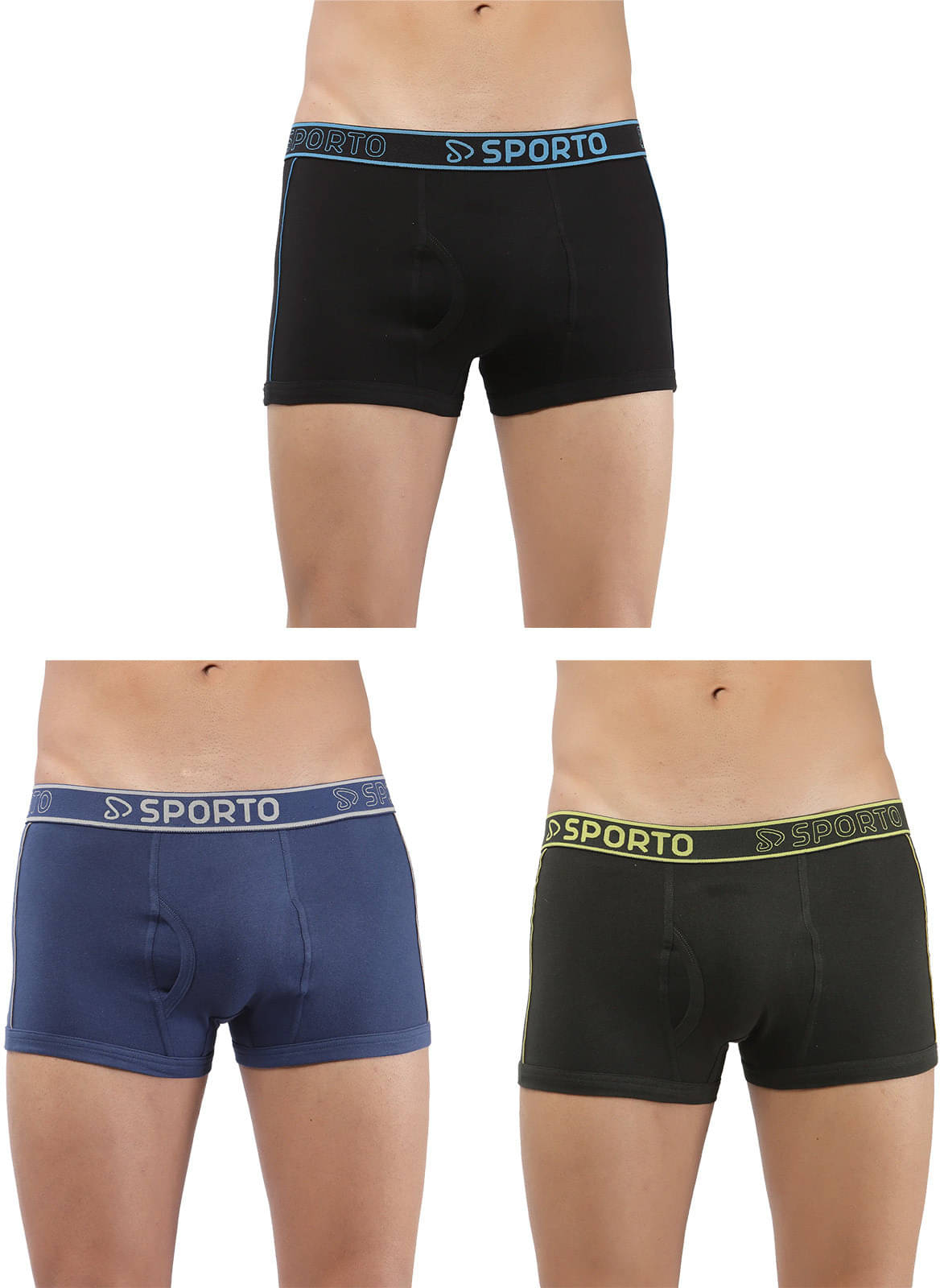     			Amul comfy Pack of 3 Cotton Trunks For Men's ( Multicolor )