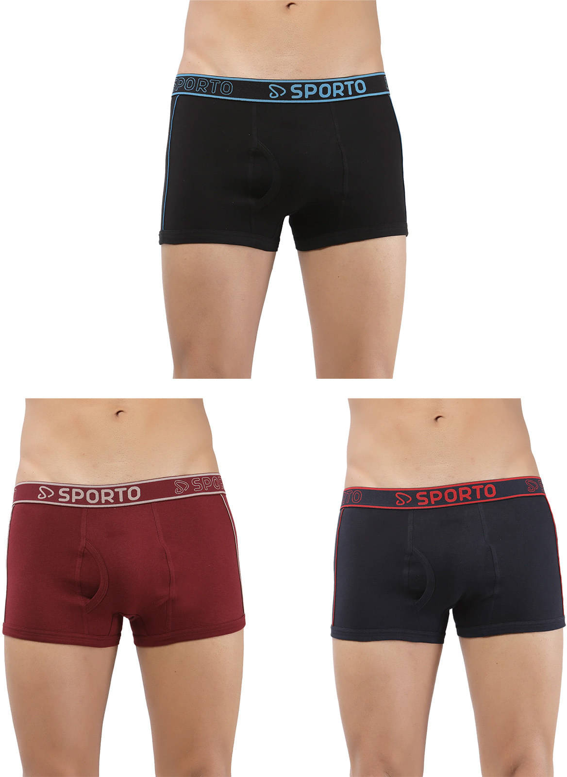 Amul comfy Pack of 3 Cotton Trunks For Men's ( Multicolor )     			Amul comfy Pack of 3 Cotton Trunks For Men's ( Multicolor )