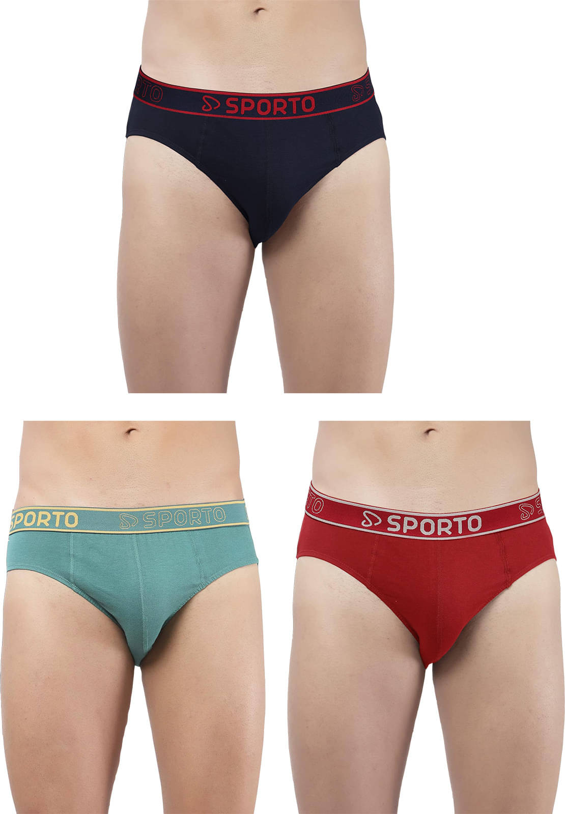 Amul comfy Pack of 3 Cotton Briefs For Men's ( Multicolor )     			Amul comfy Pack of 3 Cotton Briefs For Men's ( Multicolor )