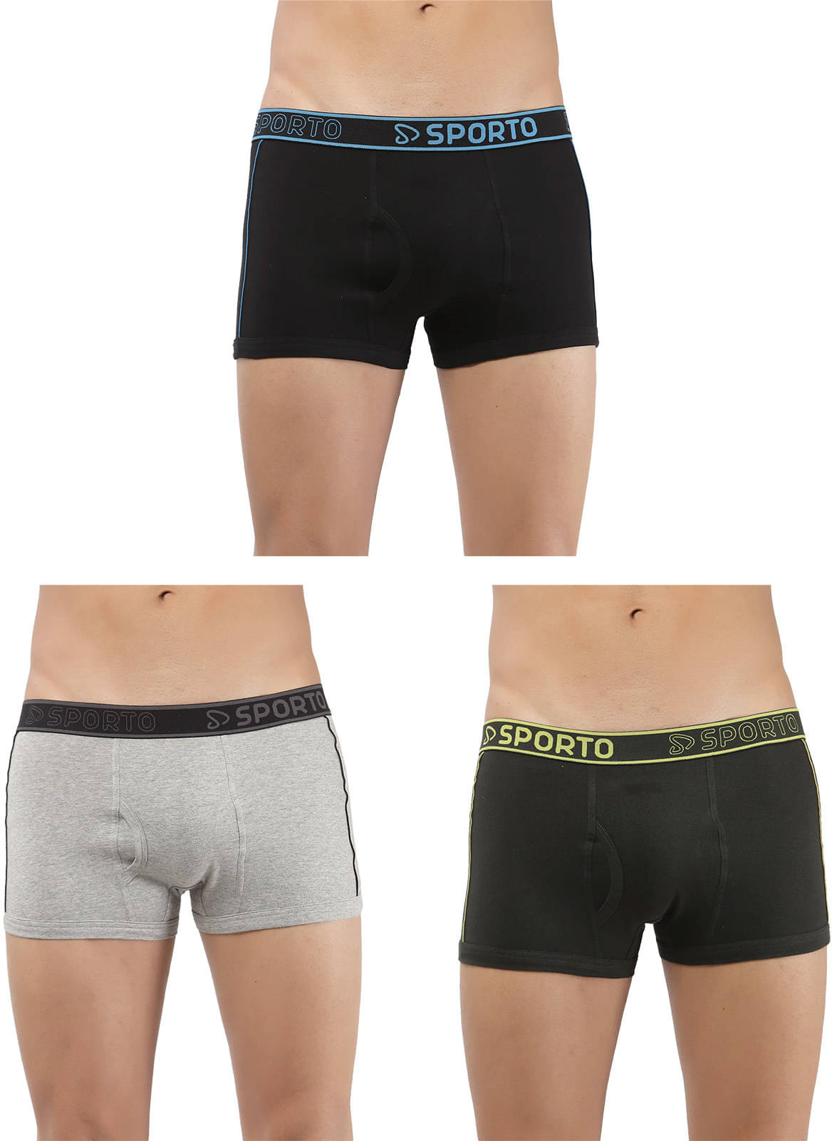     			Amul comfy Pack of 3 Cotton Trunks For Men's ( Multicolor )