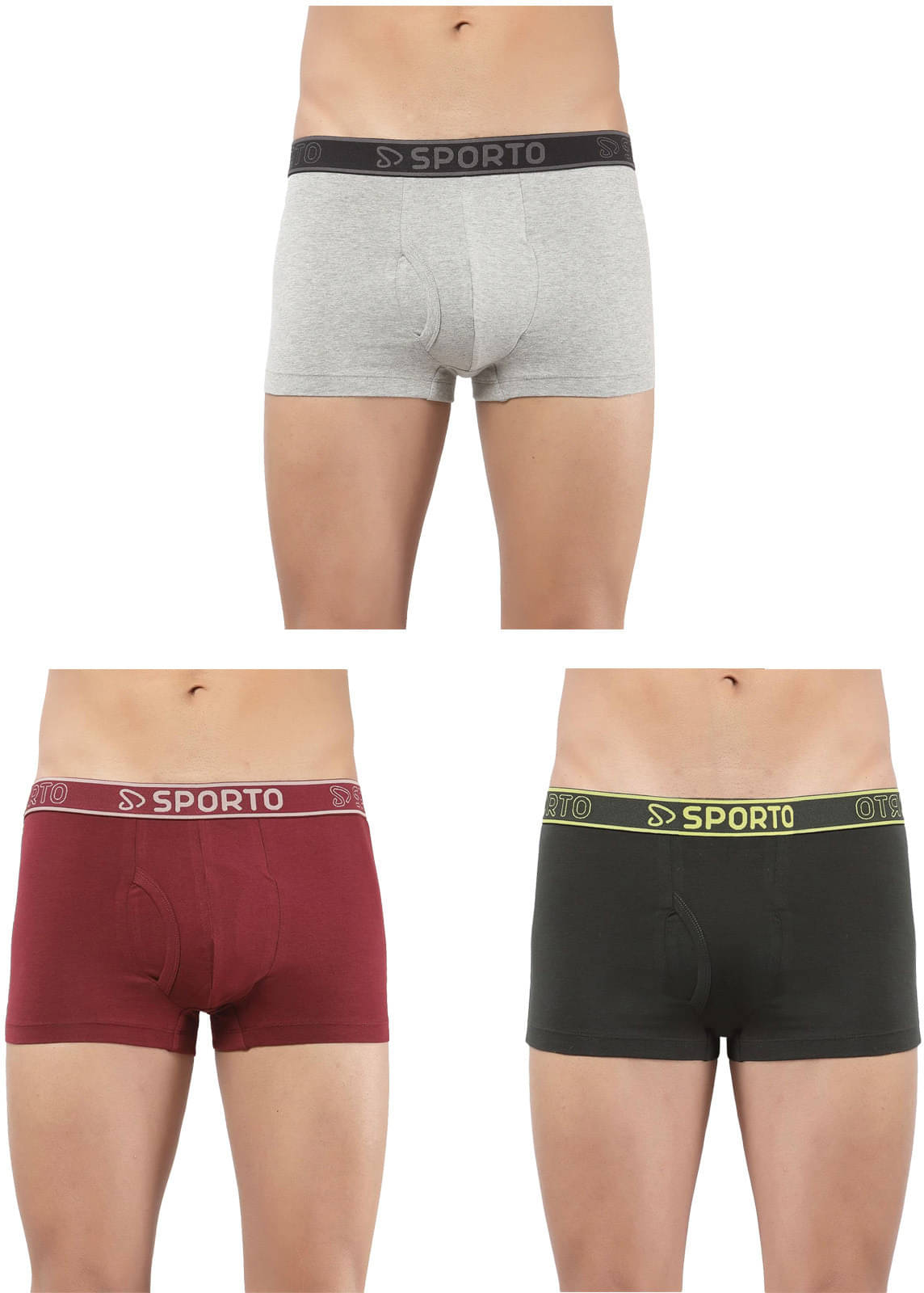     			Amul comfy Pack of 3 Cotton Trunks For Men's ( Multicolor )