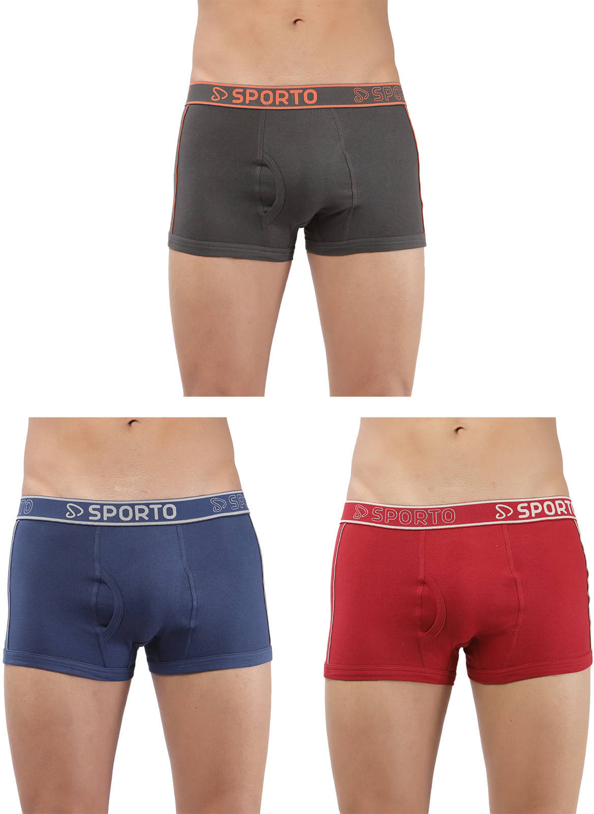     			Amul comfy Pack of 3 Cotton Trunks For Men's ( Multicolor )