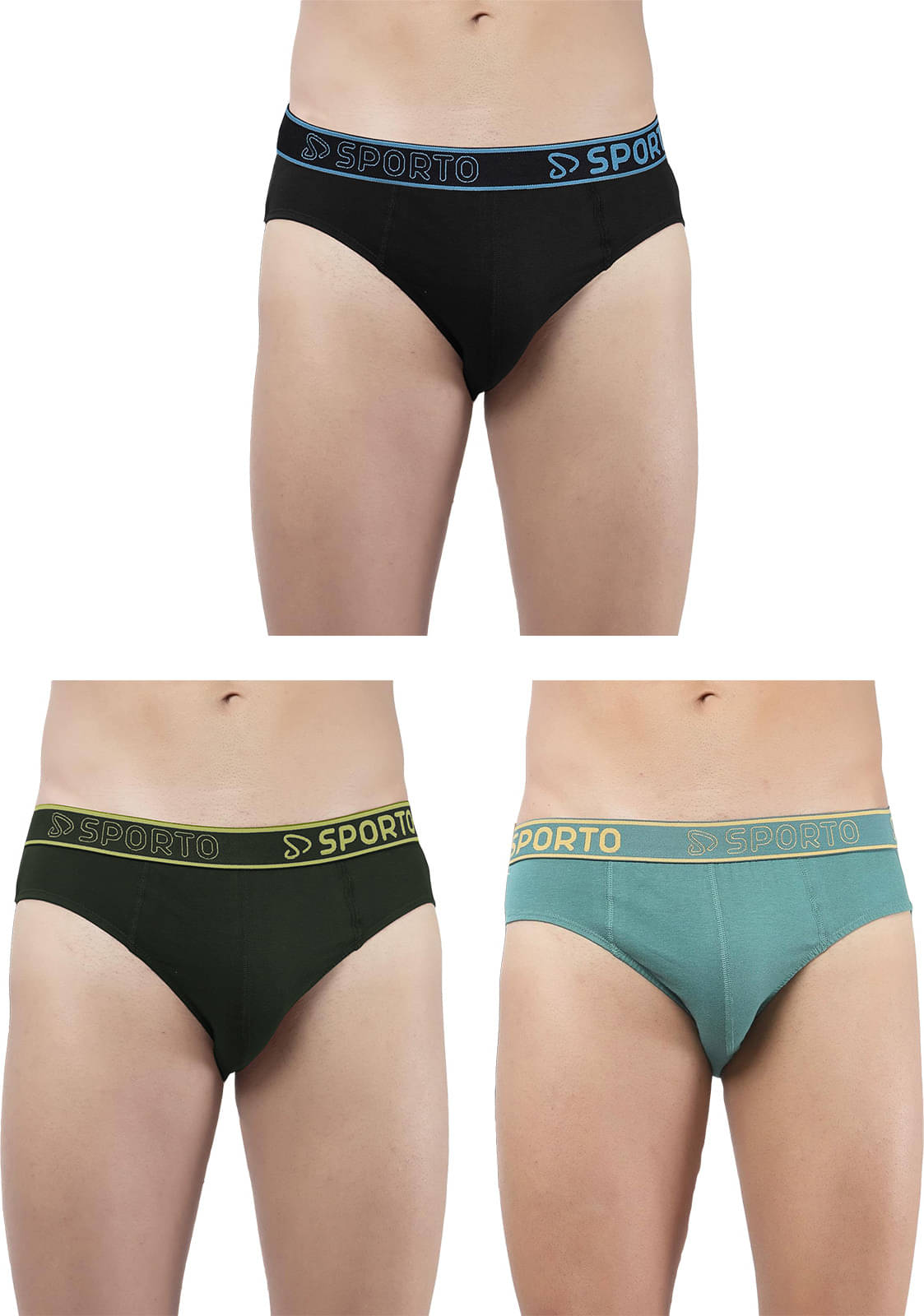     			Amul comfy Pack of 3 Cotton Briefs For Men's ( Multicolor )